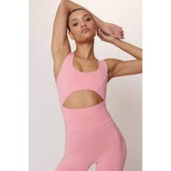 Live The Process Cutout Bodysuit in Pink - Picture 3 of 6